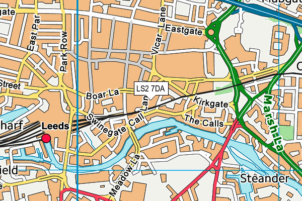 LS2 7DA map - OS VectorMap District (Ordnance Survey)