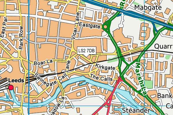 LS2 7DB map - OS VectorMap District (Ordnance Survey)