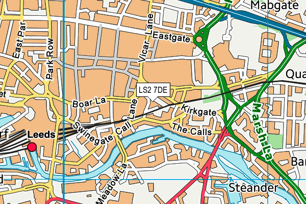 LS2 7DE map - OS VectorMap District (Ordnance Survey)