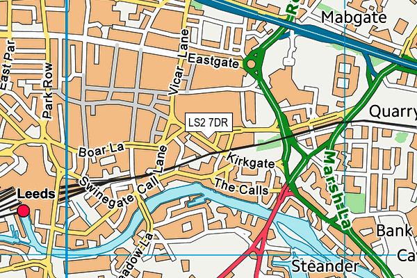 LS2 7DR map - OS VectorMap District (Ordnance Survey)