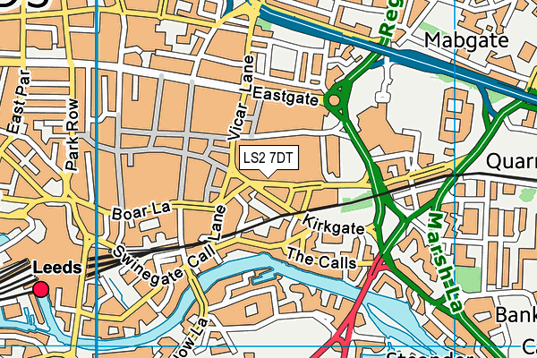 LS2 7DT map - OS VectorMap District (Ordnance Survey)
