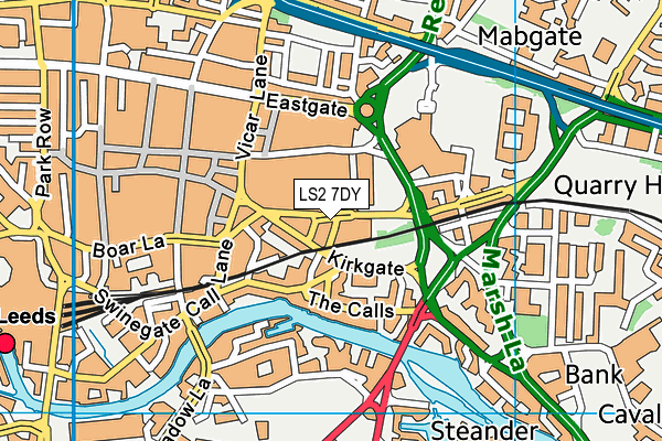 LS2 7DY map - OS VectorMap District (Ordnance Survey)