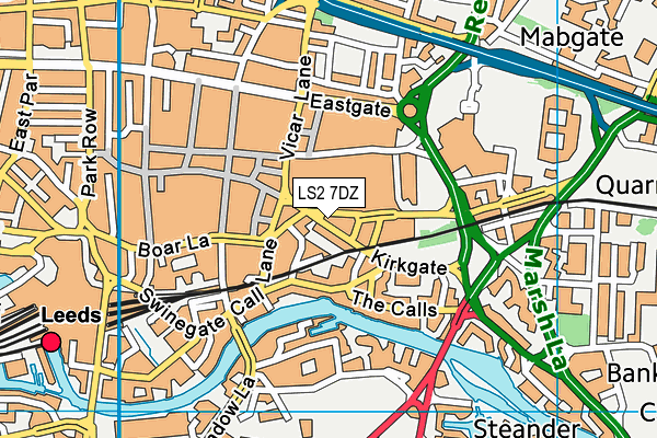 LS2 7DZ map - OS VectorMap District (Ordnance Survey)