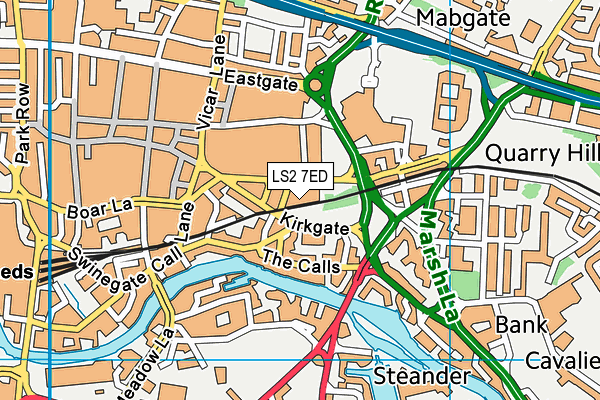LS2 7ED map - OS VectorMap District (Ordnance Survey)