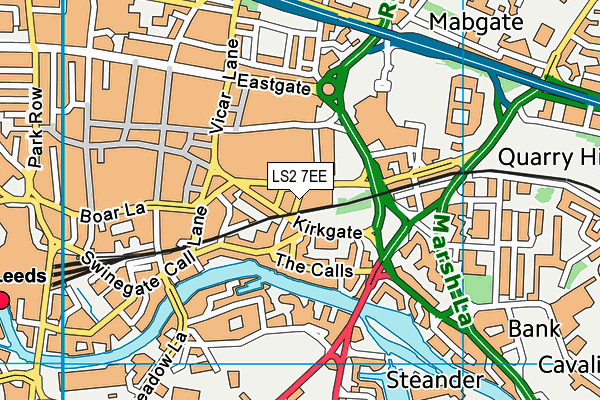 LS2 7EE map - OS VectorMap District (Ordnance Survey)