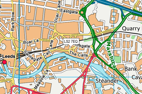 LS2 7EQ map - OS VectorMap District (Ordnance Survey)