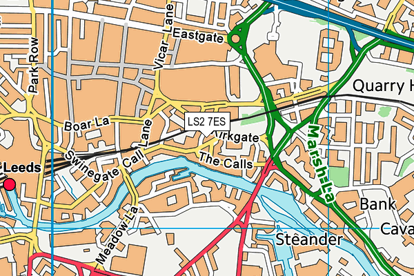 LS2 7ES map - OS VectorMap District (Ordnance Survey)