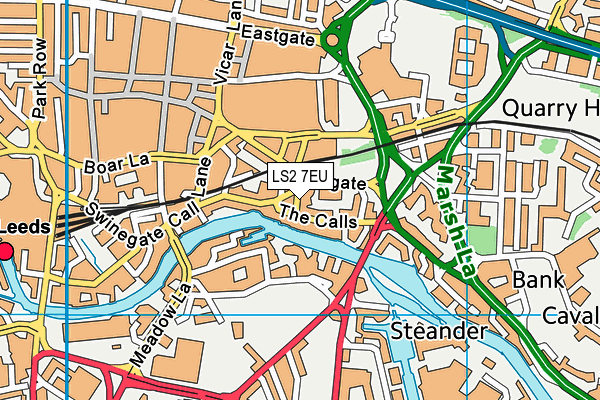 LS2 7EU map - OS VectorMap District (Ordnance Survey)