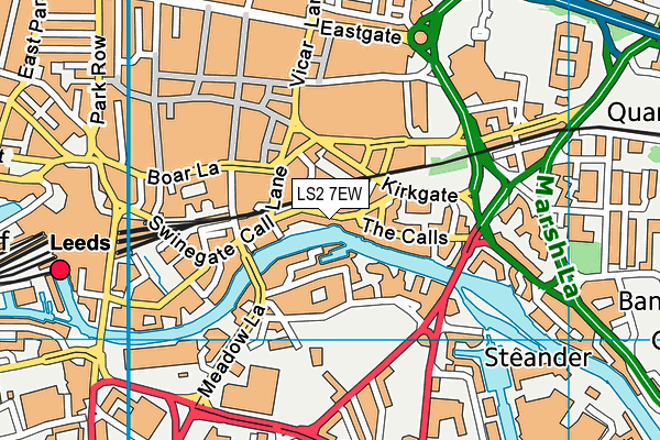 LS2 7EW map - OS VectorMap District (Ordnance Survey)