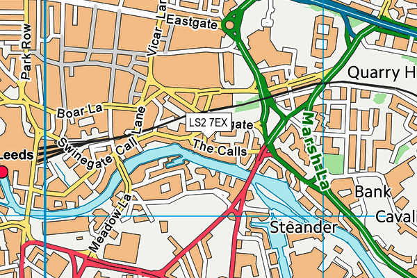 LS2 7EX map - OS VectorMap District (Ordnance Survey)