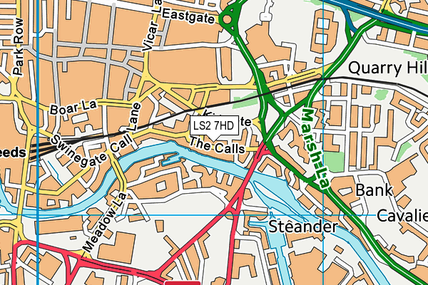 LS2 7HD map - OS VectorMap District (Ordnance Survey)