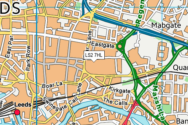 LS2 7HL map - OS VectorMap District (Ordnance Survey)