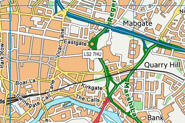 LS2 7HU map - OS VectorMap District (Ordnance Survey)