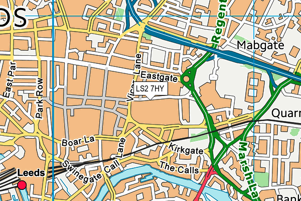 LS2 7HY map - OS VectorMap District (Ordnance Survey)