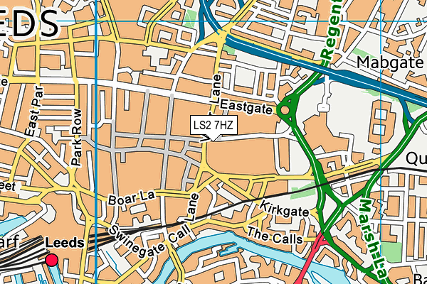 LS2 7HZ map - OS VectorMap District (Ordnance Survey)