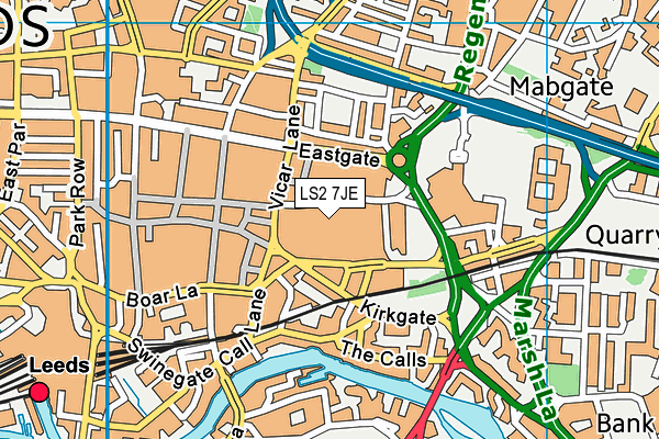 LS2 7JE map - OS VectorMap District (Ordnance Survey)
