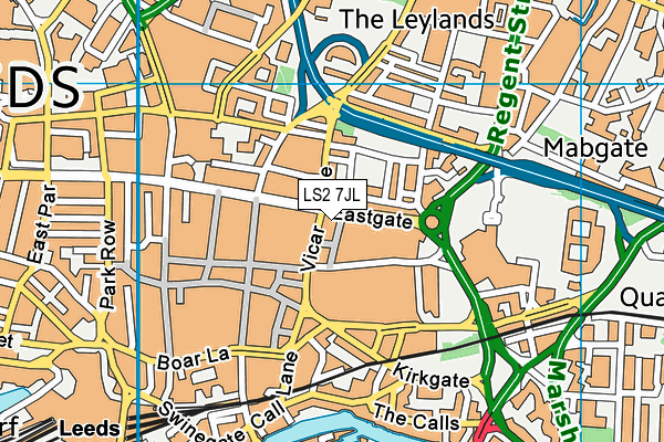 LS2 7JL map - OS VectorMap District (Ordnance Survey)