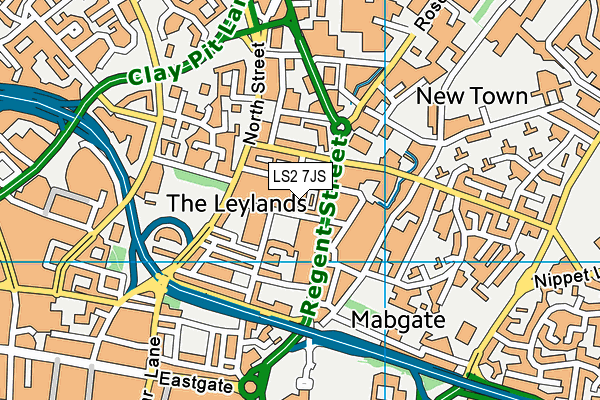 LS2 7JS map - OS VectorMap District (Ordnance Survey)