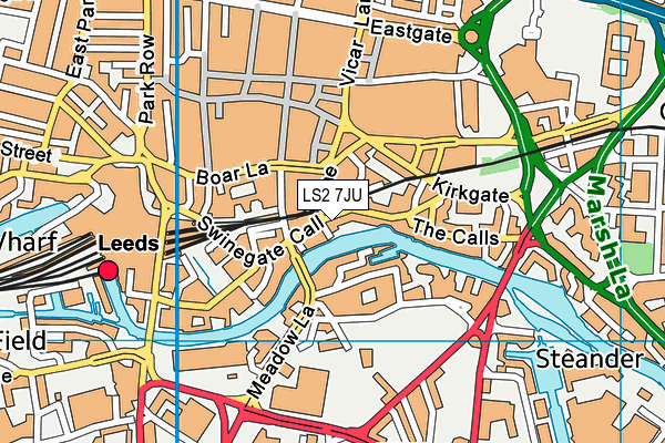 LS2 7JU map - OS VectorMap District (Ordnance Survey)