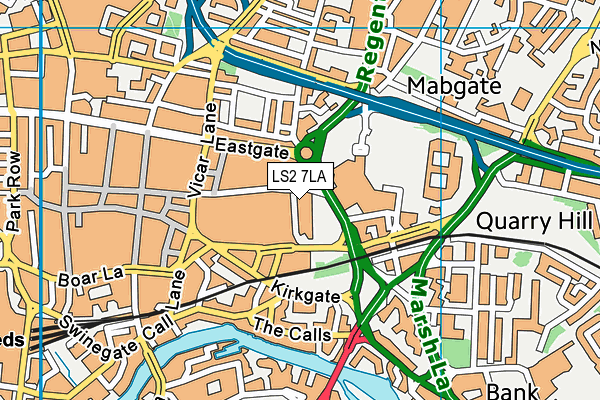 LS2 7LA map - OS VectorMap District (Ordnance Survey)