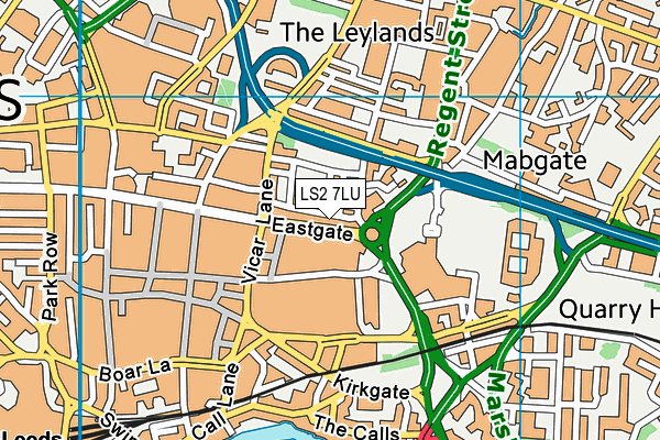LS2 7LU map - OS VectorMap District (Ordnance Survey)