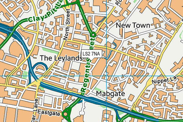 LS2 7NA map - OS VectorMap District (Ordnance Survey)