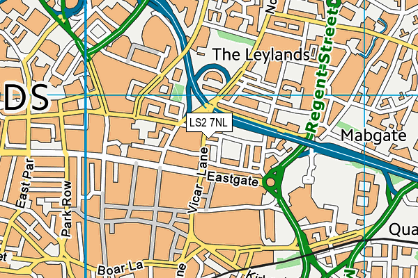LS2 7NL map - OS VectorMap District (Ordnance Survey)