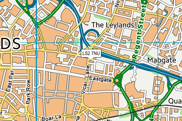 LS2 7NU map - OS VectorMap District (Ordnance Survey)