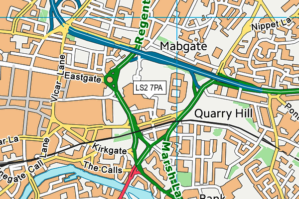 LS2 7PA map - OS VectorMap District (Ordnance Survey)