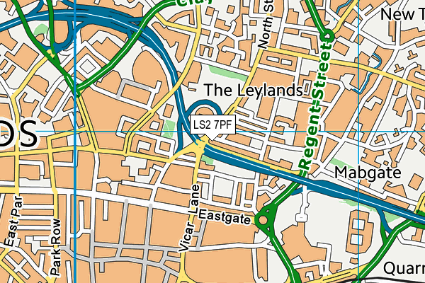 LS2 7PF map - OS VectorMap District (Ordnance Survey)