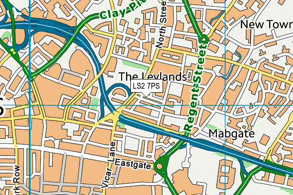 LS2 7PS map - OS VectorMap District (Ordnance Survey)