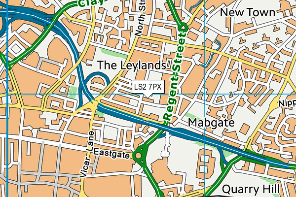 LS2 7PX map - OS VectorMap District (Ordnance Survey)