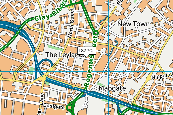 LS2 7QJ map - OS VectorMap District (Ordnance Survey)