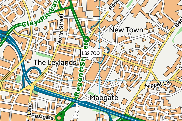 LS2 7QQ map - OS VectorMap District (Ordnance Survey)