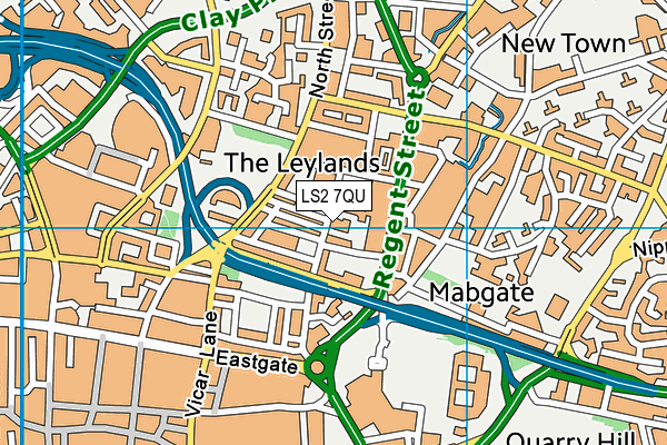 LS2 7QU map - OS VectorMap District (Ordnance Survey)