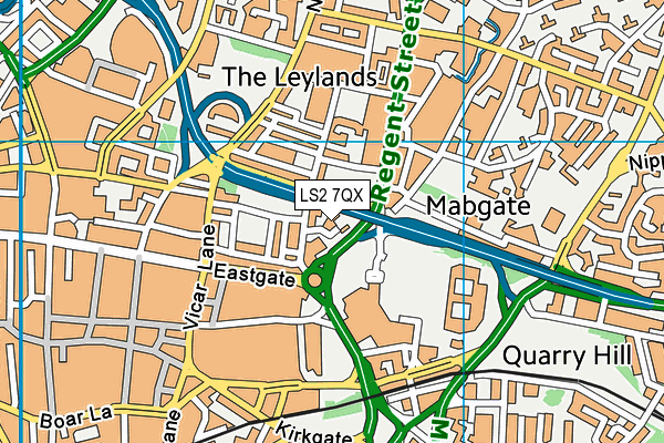 LS2 7QX map - OS VectorMap District (Ordnance Survey)