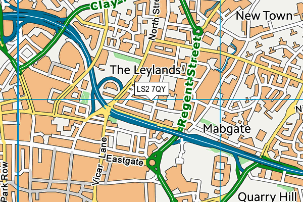 LS2 7QY map - OS VectorMap District (Ordnance Survey)
