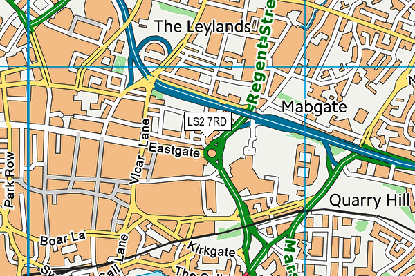 LS2 7RD map - OS VectorMap District (Ordnance Survey)