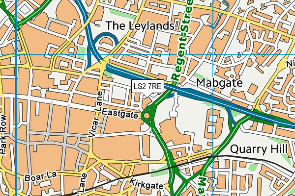 LS2 7RE map - OS VectorMap District (Ordnance Survey)