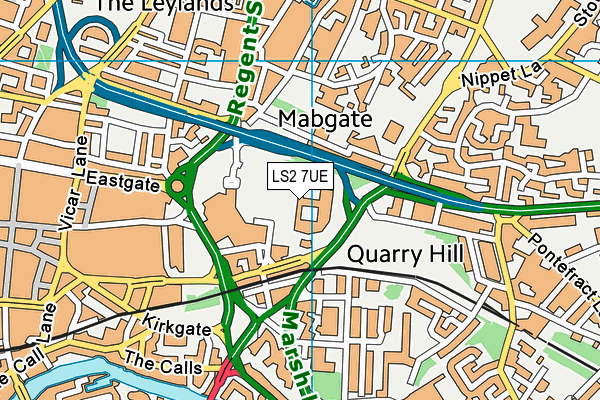 LS2 7UE map - OS VectorMap District (Ordnance Survey)