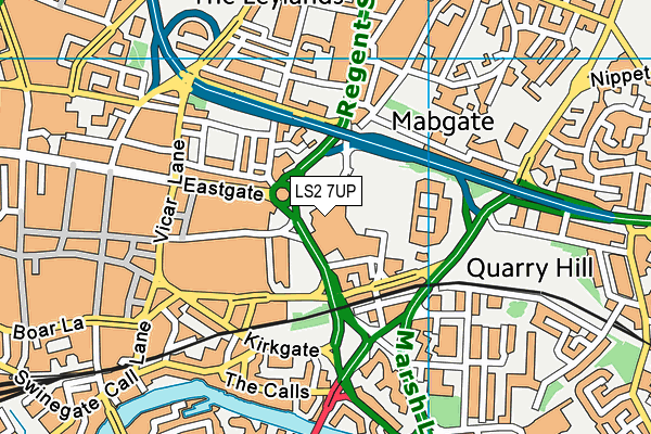 LS2 7UP map - OS VectorMap District (Ordnance Survey)