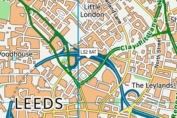 LS2 8AT map - OS VectorMap District (Ordnance Survey)