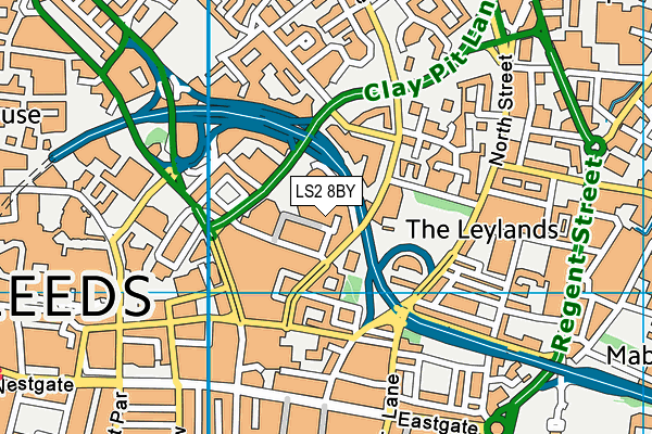 LS2 8BY map - OS VectorMap District (Ordnance Survey)