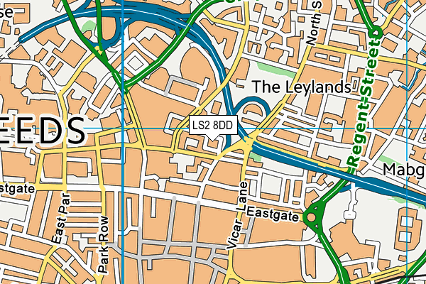 LS2 8DD map - OS VectorMap District (Ordnance Survey)
