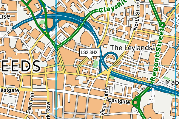 LS2 8HX map - OS VectorMap District (Ordnance Survey)