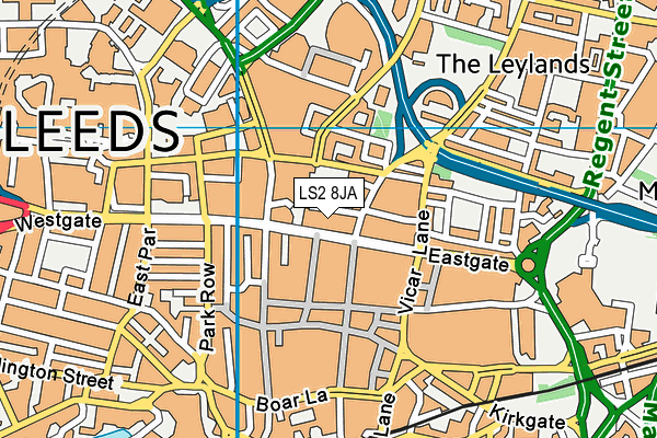 LS2 8JA map - OS VectorMap District (Ordnance Survey)