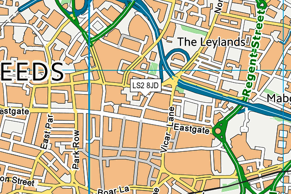 LS2 8JD map - OS VectorMap District (Ordnance Survey)