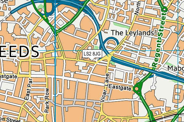 LS2 8JG map - OS VectorMap District (Ordnance Survey)