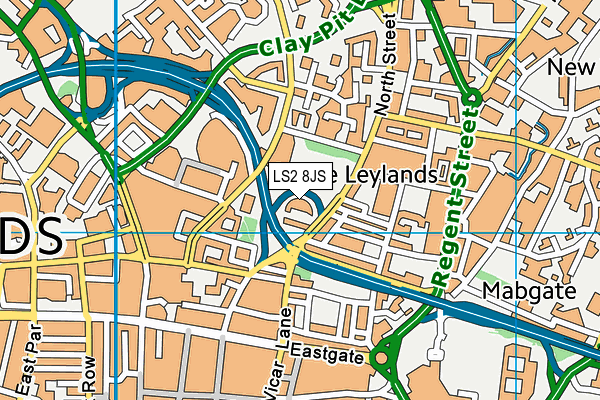 LS2 8JS map - OS VectorMap District (Ordnance Survey)