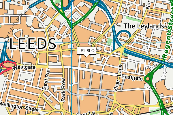 LS2 8LQ map - OS VectorMap District (Ordnance Survey)